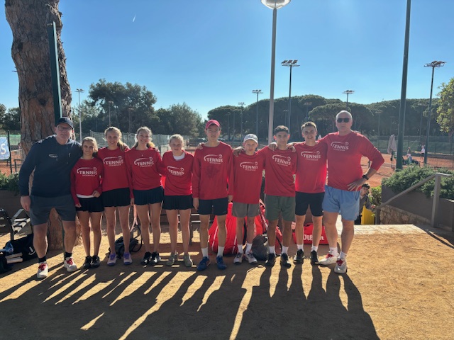 barcelona2025 Gruppbild på tennisspelare i Barcelona.