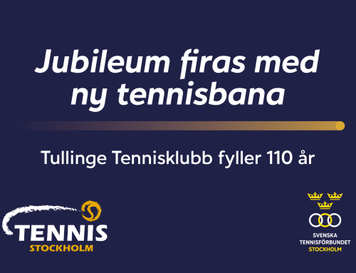 Första spadtaget av en ny tennisbana